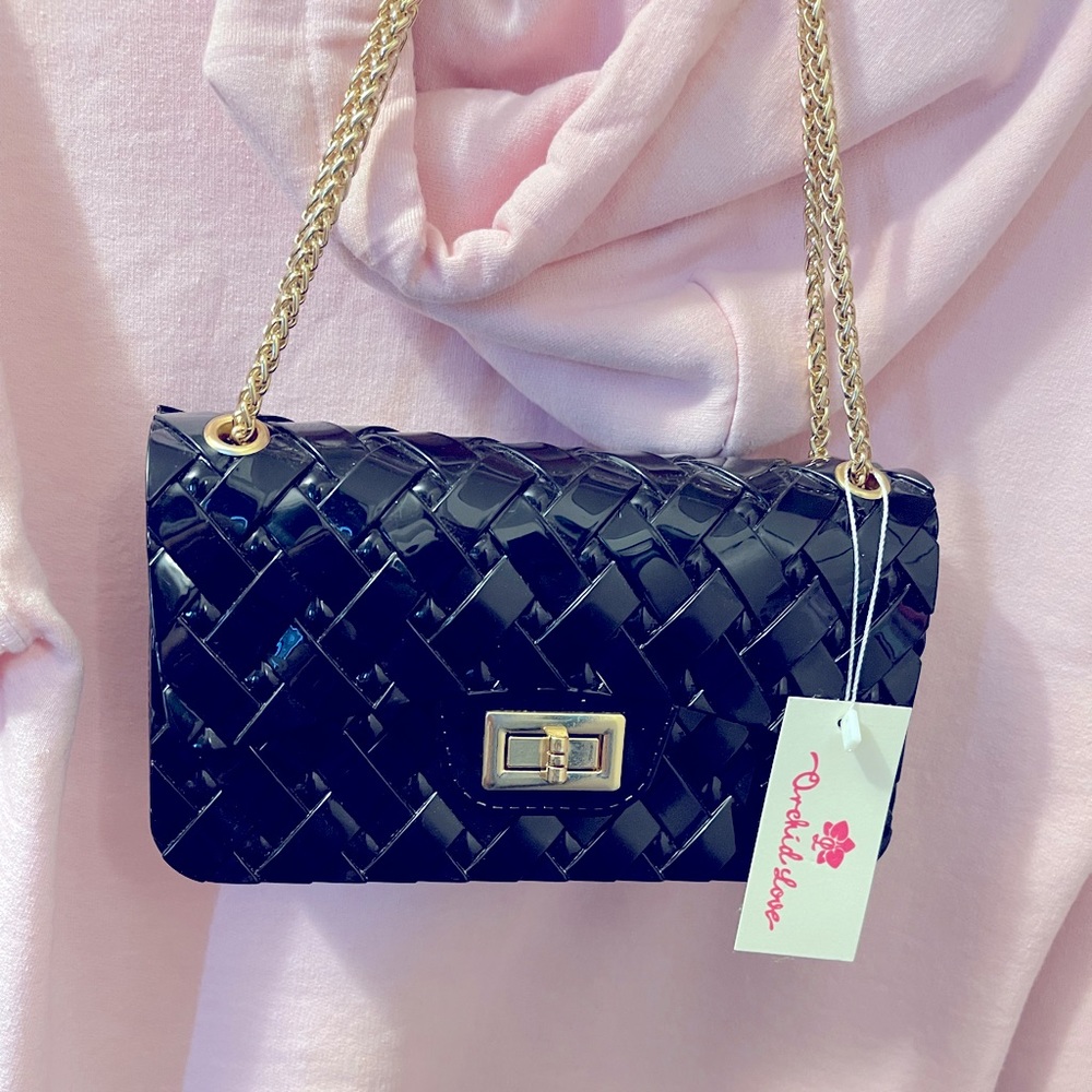 Small Black quilted crossbody